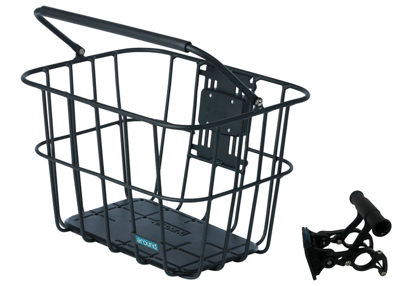 Load image into Gallery viewer, Around mand alu mat zwart afneembaar m stuurbochthouder
