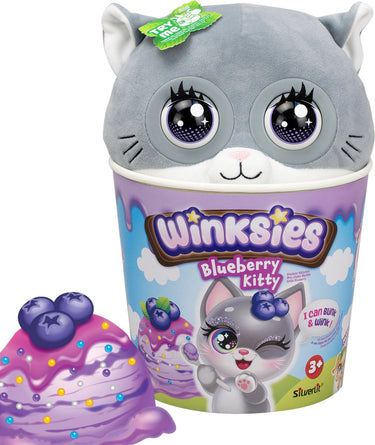 Silverlit winksies blueberry kitten - interactieve knuffel in een ijsbeker