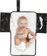 Dooky 3-in-1 changing pack – leaves black - compact verschoningsmatje voor onderweg met luiers babydoekjes vakjes – zacht, stijlvol gemakkelijk schoon te maken