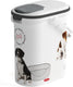 Curver voedselcontainer hond - 10l - 4kg - 30x19x35cm - wit grijs