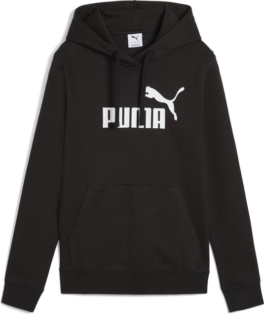 Puma ess no. 1 logo hoodie fl dames sporttrui - black