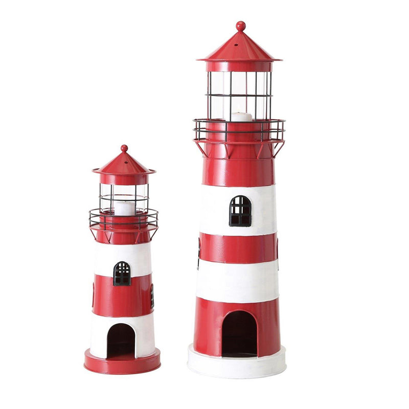 Load image into Gallery viewer, Boltze home lantaarn vuurtoren set 2-delig h42-64cm
