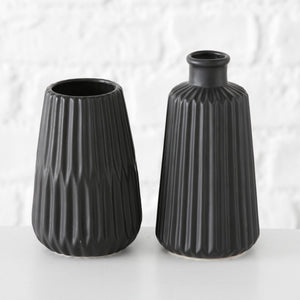 Boltze home vaas esko h17cm zwart