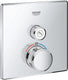 Grohe grohtherm smartcontrol thermostatiche douchekraan - inbouw mengkraan - vierkant - chroom