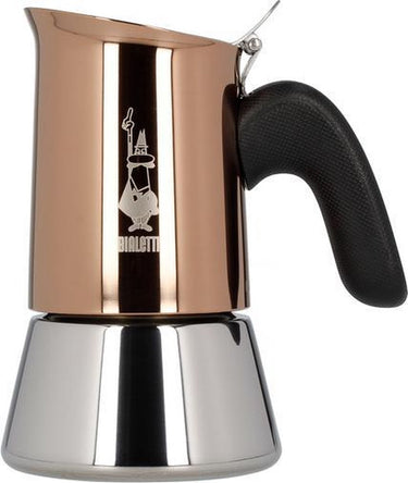 Bialetti venus 4 kops koper – rvs espressopot – 170 ml – geschikt voor inductie – italiaans design