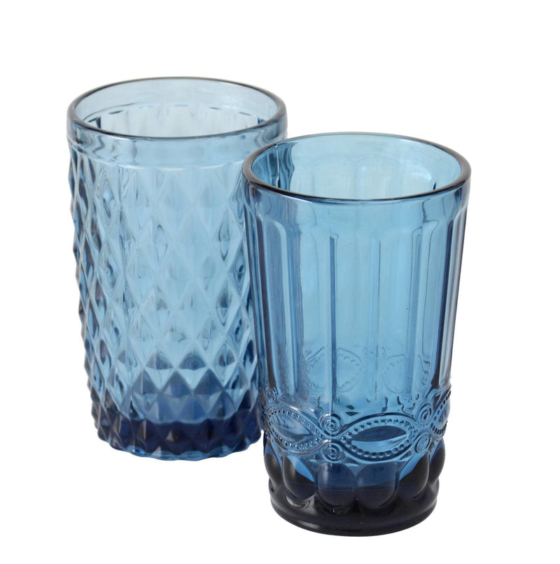 Load image into Gallery viewer, Boltze home drinkglazen blauw h13cm doos a 6 st
