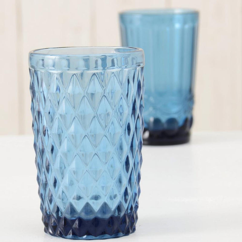 Load image into Gallery viewer, Boltze home drinkglazen blauw h13cm doos a 6 st
