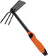 Black+decker dubbele schoffel - 3 pinnen en hak - 30 cm - ergonomisch handvat - zwart oranje
