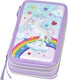 Faber-castell etui - unicorn - gevuld 3-laags - 44-delig - fc-573040