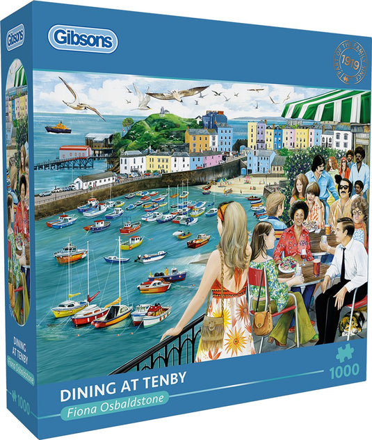 Gibsons - dining at tenby (door fiona osbaldstone) - 1000 stukjes 68×49cm (b×h) - legpuzzel voor volwassenen