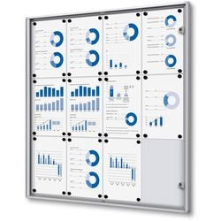 Vitrine showdown scxs12xa4 economy aluminium 931 x 963 mm zilver