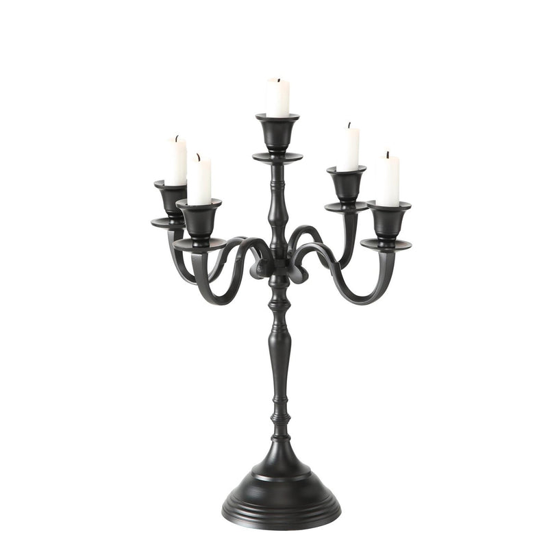 Load image into Gallery viewer, Boltze home kandelaar victoria ã˜30xh40cm zwart aluminium ( exclusief kaarsen )
