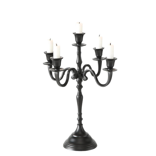 Boltze home kandelaar h40cm zwart alu 5-armig