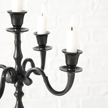 Boltze home kandelaar victoria ã˜30xh40cm zwart aluminium ( exclusief kaarsen )