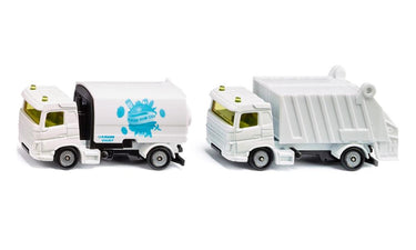 Siku set gemeentewerken veegwagen en vuilniswagen 1:87 nr 1687