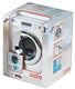 Klein toys miele wasmachine - 18,5x26x18 cm - incl. roterende trommel, watertoevoer, waterafvoer en geluidseffecten - wit