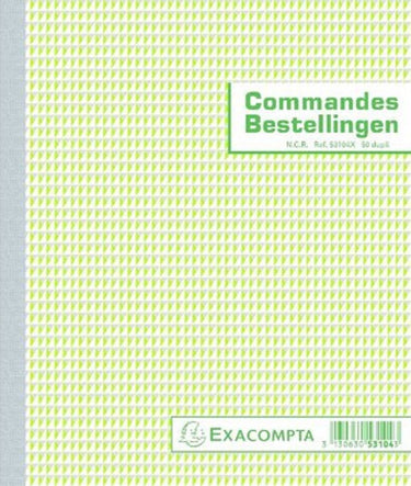 Exacompta register bestellingen 53104x 18x21cm tweevoud nl fr