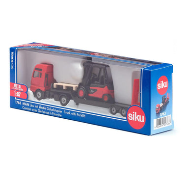 Siku man vrachtauto met linde vorkheftruck 1763
