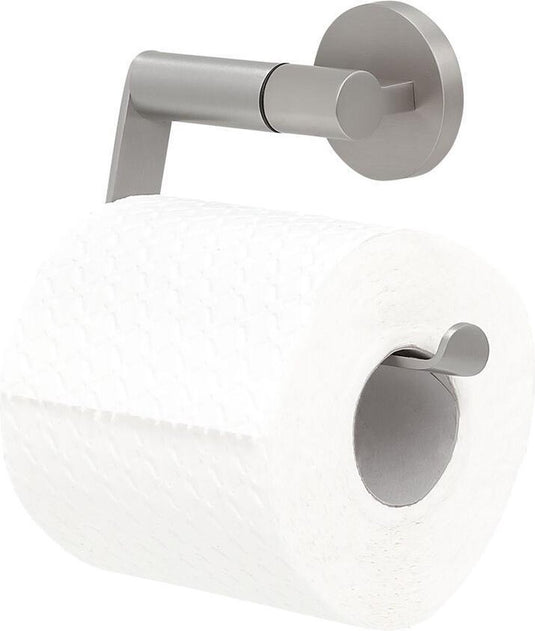 Tiger noon - wc rolhouder zonder klep - toiletrolhouder - zonder boren - boren of lijmen - rvs geborsteld
