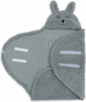 Jollein baby wikkeldeken - bunny - sea green - 100x105cm