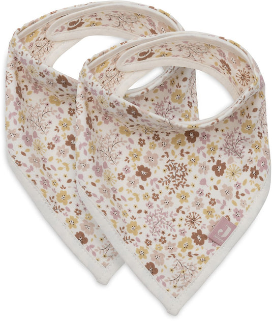 Jollein slabbetjes bandana - 2 stuks - 25 cm - flower fairies