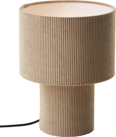 Brilliant tony - tafellamp - e27 max 1x25w - ribstof - grijs
