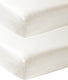 Meyco baby uni hoeslaken co-sleeper - 2-pack - offwhite - 50x90cm