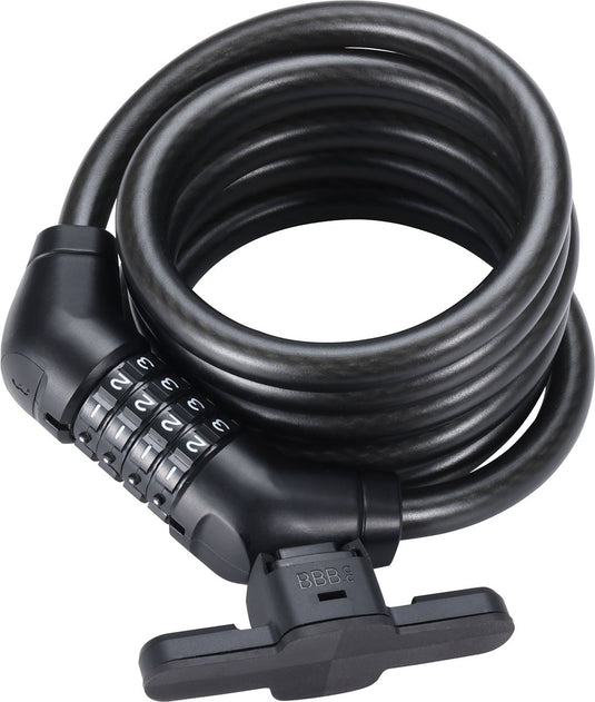 Bbb cycling codeguard cable - fietsslot met instelbare code - lengte: 180cm - dikte: 12mm - kabelslot voor stadsfiets, racefiets mountainbike - bbl-101b