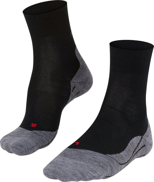 Falke ru4 wool anti-blaar wol functioneel materiaal hardloopsokken dames zwart - maat 35-36