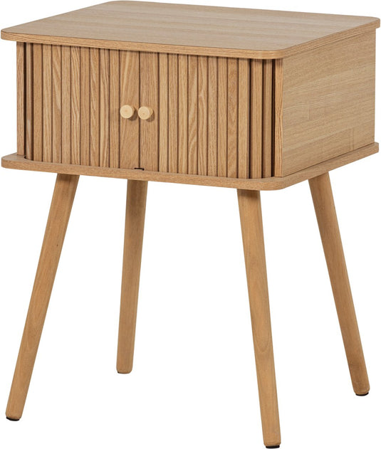 Woood karri nachtkastje recht - mdf grenen - naturel - 58x45x40