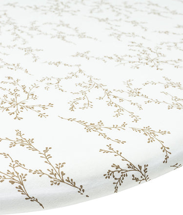 Meyco baby branches hoeslaken boxmatras rond - sand - 90 95cm