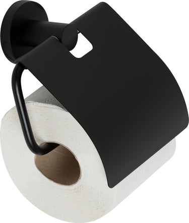 Plieger vigo wc rolhouder – toiletrolhouder met klep – met schroeven – 10 jaar garantie – mat zwart