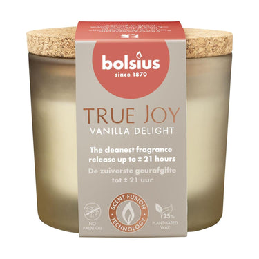 Bolsius geurglas + deksel 66 83 vanilla delight