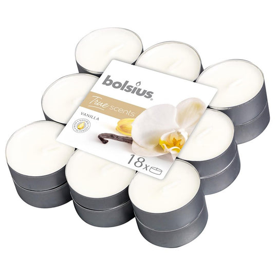 Bolsius true scents geurtheelichten vanille 4 uur 18 stuks