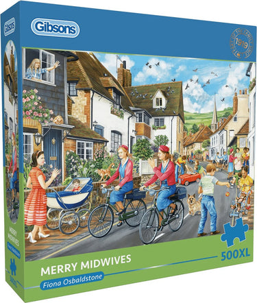 Gibsons - merry midwives (door fiona osbaldstone) - 500xl stukjes 68×49cm (b×h) - legpuzzel voor volwassenen