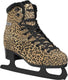 Roces – leopard – kunstschaatsen – schaatsen dames – bruin – warme fleece voering klassieke stabiliteit – maat eu 38