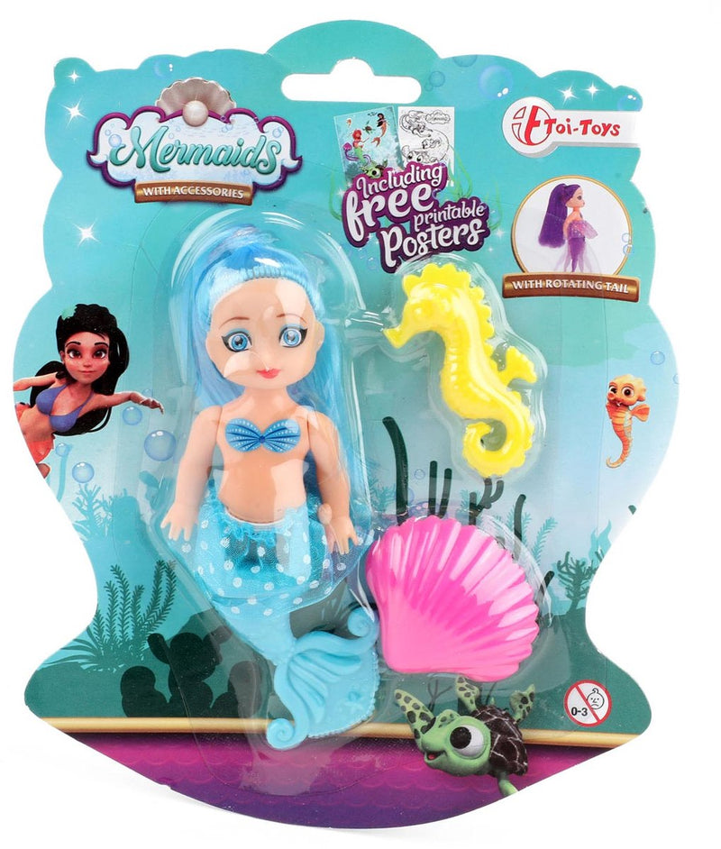 Load image into Gallery viewer, Toi-toys mermaids zeemeerminpop met kammetjes, 12cm
