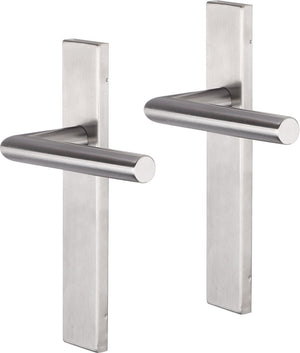 Impresso deurkruk - harrow - voor binnen - vierkant deurschild - rvs - 2 stuks