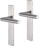 Impresso deurkruk - harrow - voor binnen - vierkant deurschild - rvs - 2 stuks