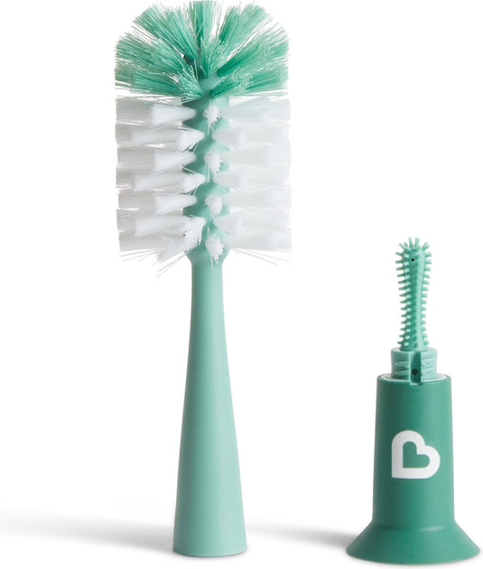 Munchkin flessenborstel - bristle - flessenborstel - schoonmaakborstel - met zuignap - fles en speen borstel - groen