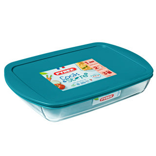 Pyrex ovenschaal - met deksel - cook store - 40 x 27 x 6 cm 4.5 liter