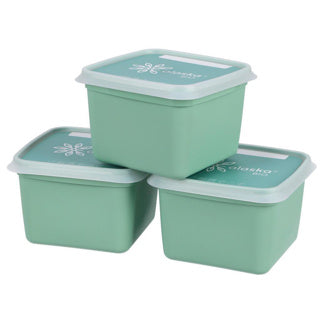 Dbp alaska diepvriesdozen vierkant 0.75l 3 stuks mintgroen