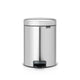 Brabantia newicon pedaalemmer 5l mat staal