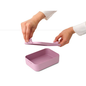 Brabantia make en take lunchbox medium lilac pink | 2 stuks