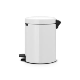 Brabantia pedaalemmer newlcon 5 ltr wit met kunststof binnenemmer