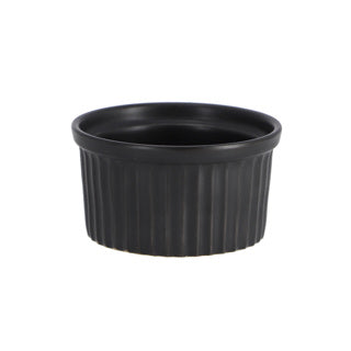 Crème brulee schaaltje zwart 9x5cm | 6 stuks
