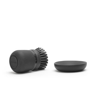 Brabantia sinkside afwasborstel - met zeepdispenser- dark grey