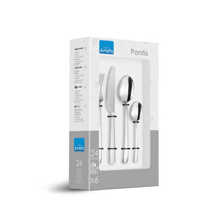 Amefa pontis - 24-delige bestekset - voor 6 personen