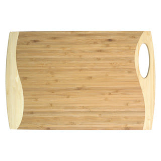 Load image into Gallery viewer, Bamboo snijplank wave 38x25x2 cm
