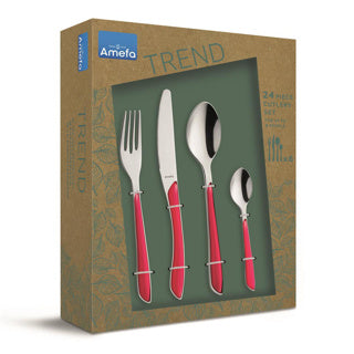 Load image into Gallery viewer, Amefa bestekset eclat 24 delig raspberry
